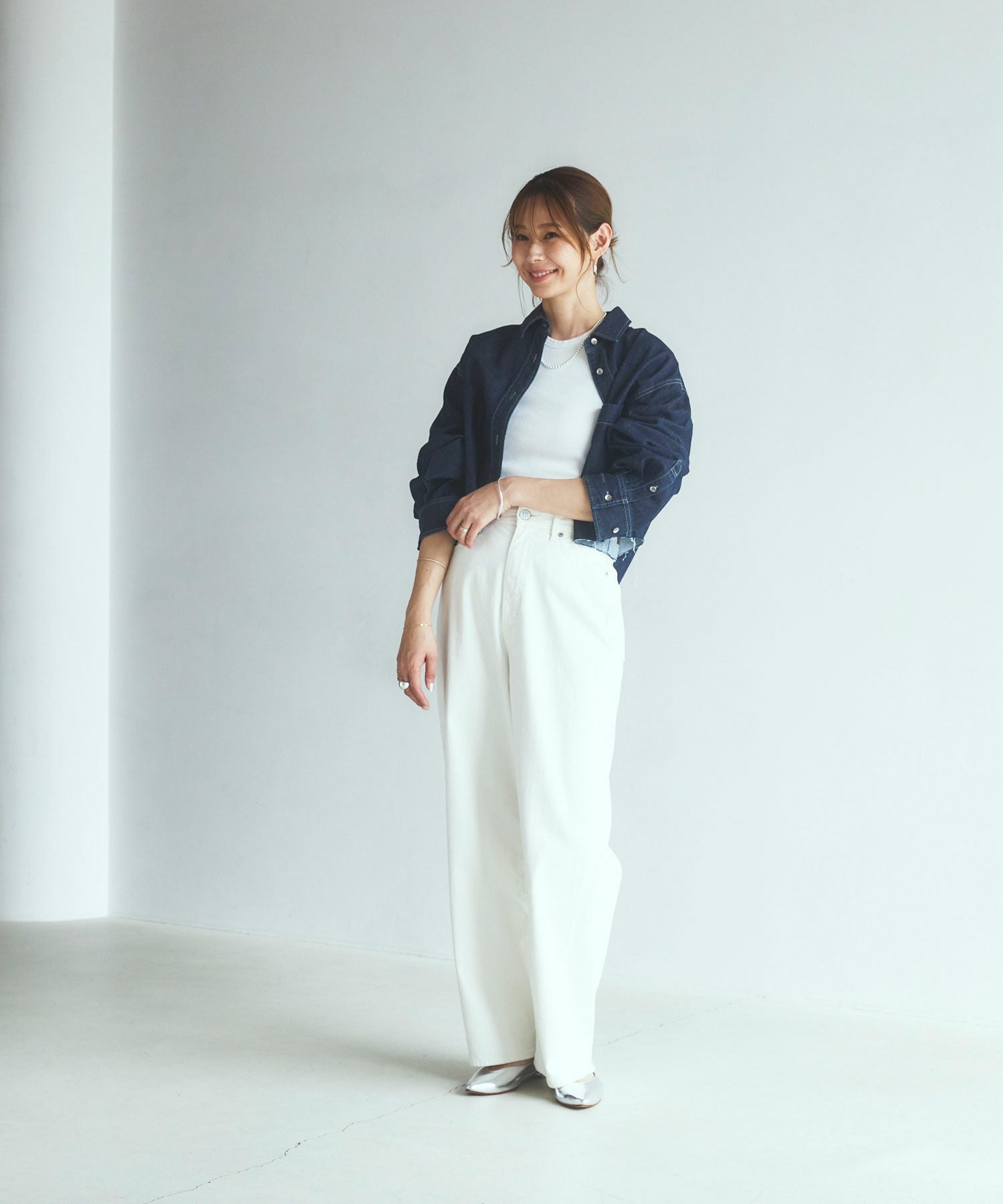 コットンポリエステルアメリカンスリーブクロップドプルオーバー オーバーサイズクロップドシャツ | シャツ＆ブラウス | YANUK ONLINE STORE