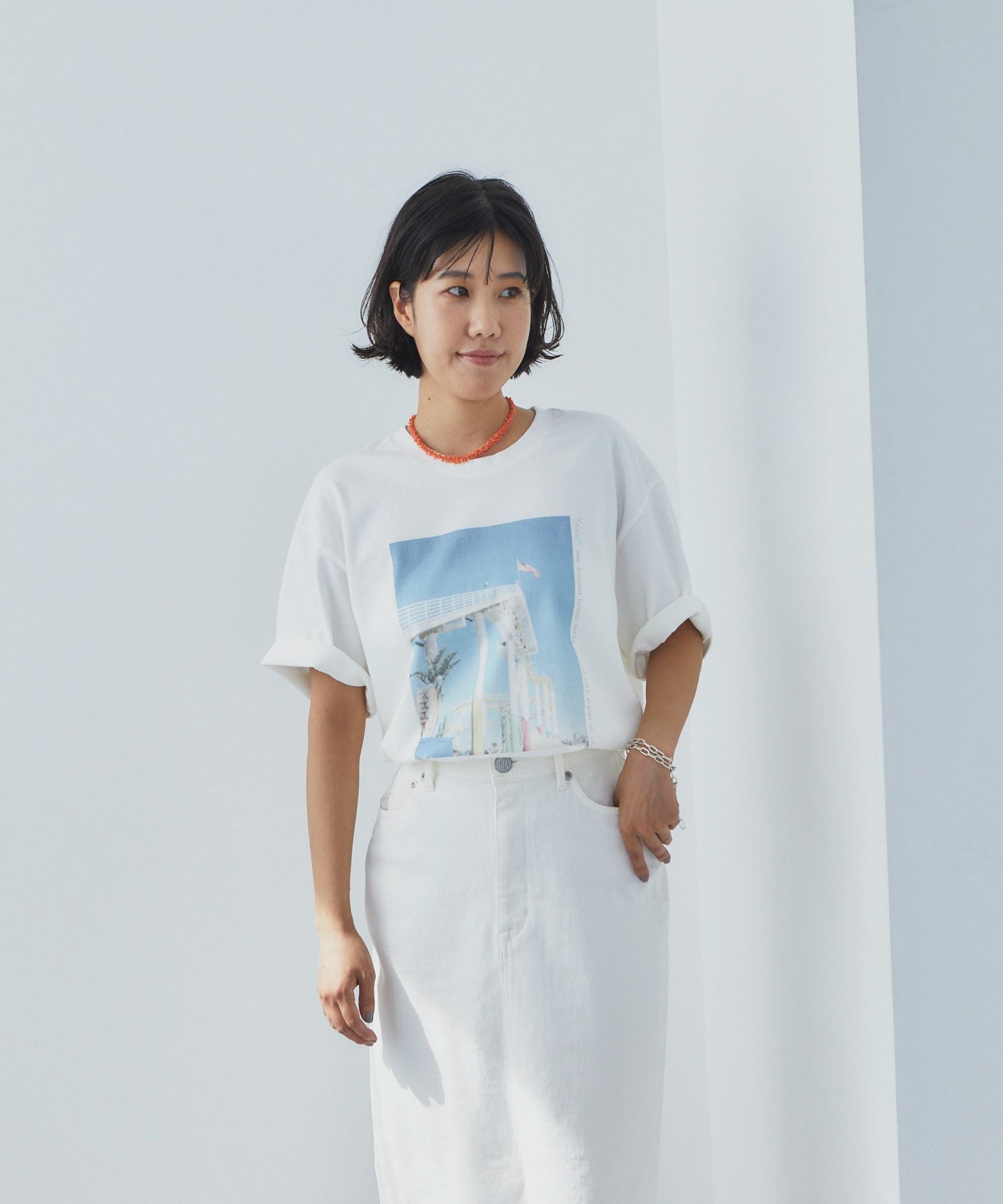 プリント フォトTシャツ