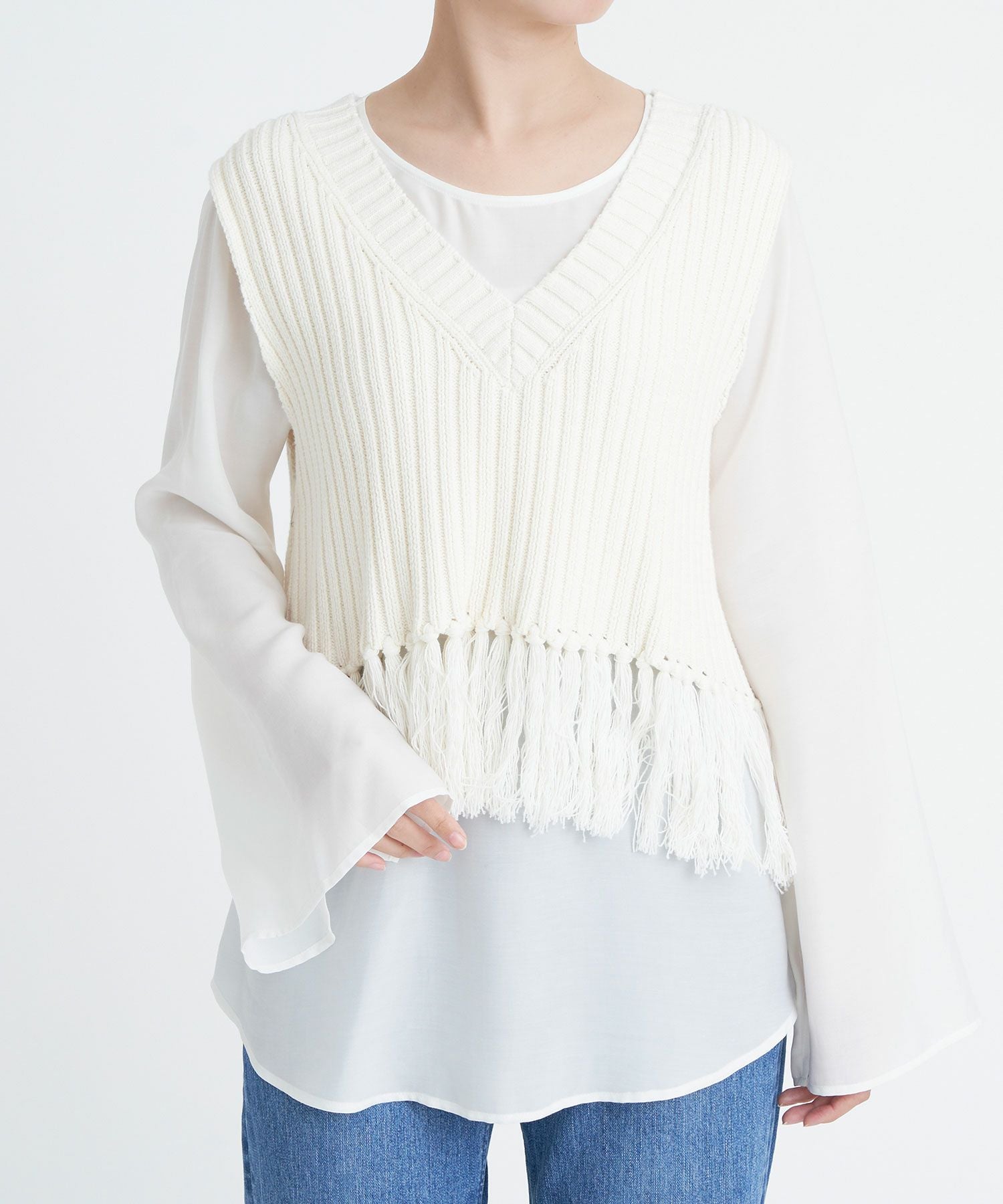 SALE】フリンジニットベスト | WOMENS TOPS SALE | YANUK ONLINE STORE