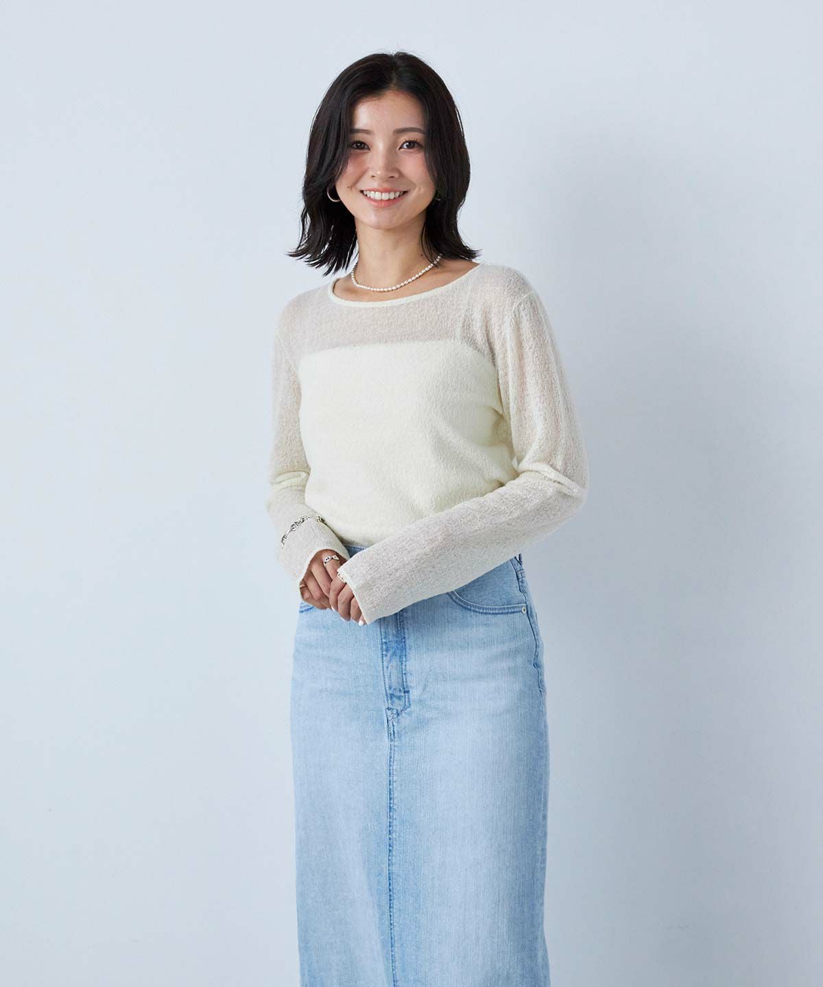 レースジャガードロングスリーブ | カットソー | YANUK ONLINE STORE