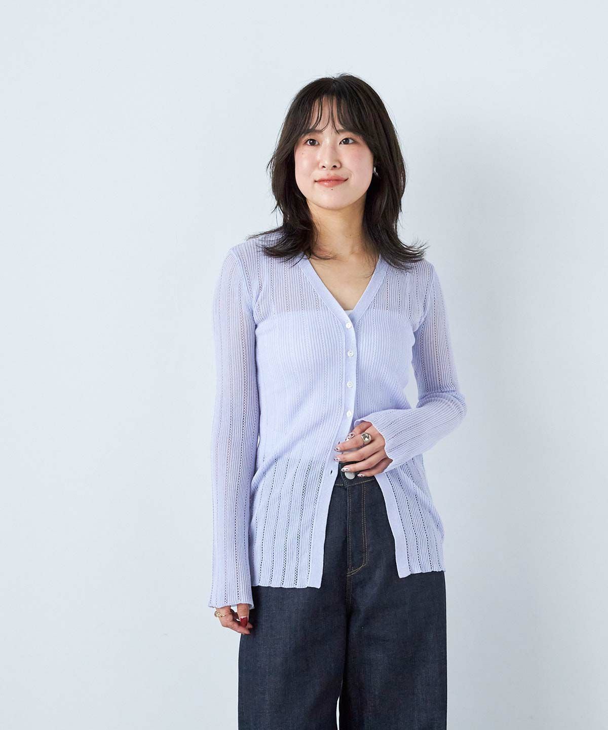 アイレットリブカーディガン | ニット | YANUK ONLINE STORE