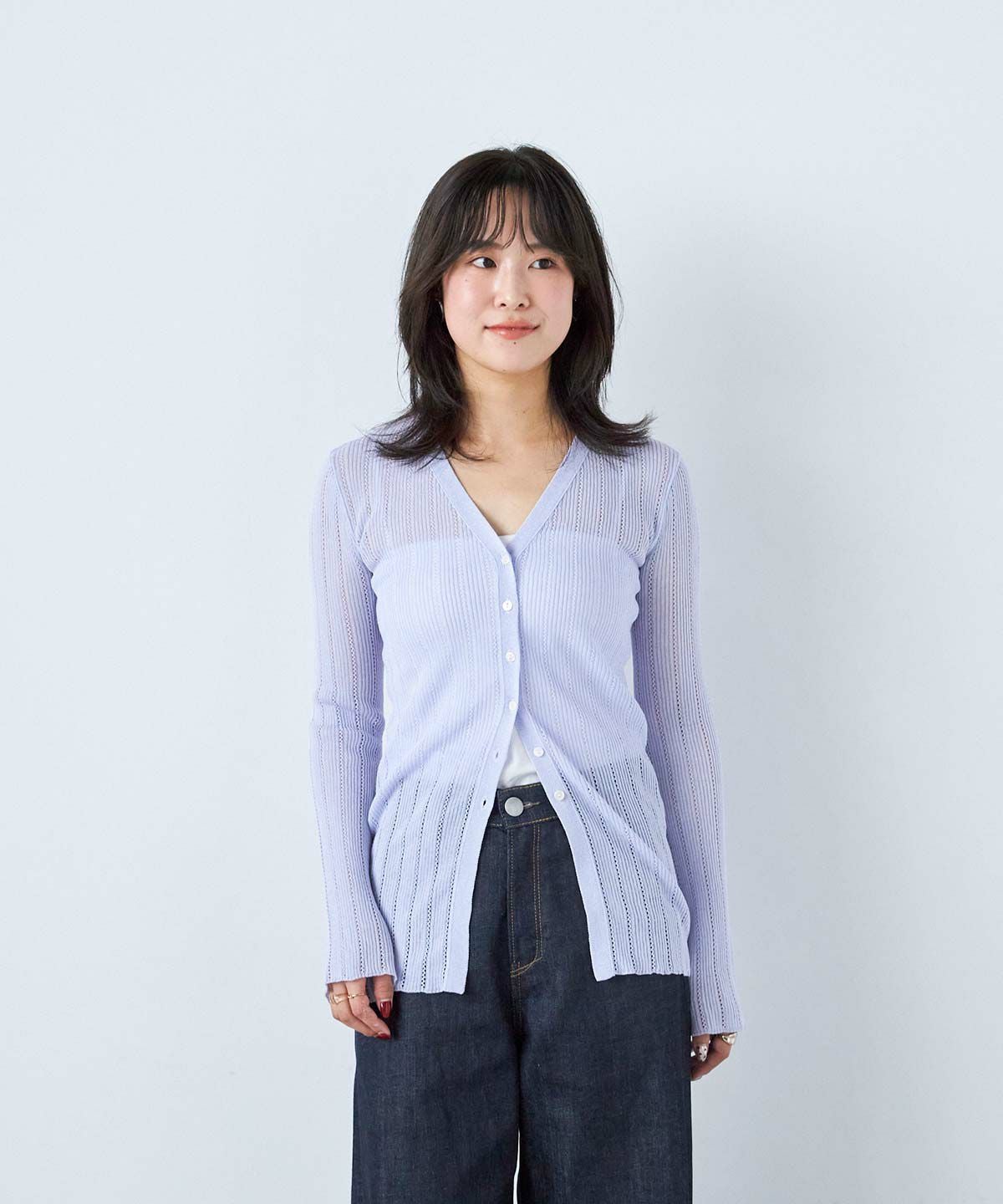 アイレットリブカーディガン | ニット | YANUK ONLINE STORE
