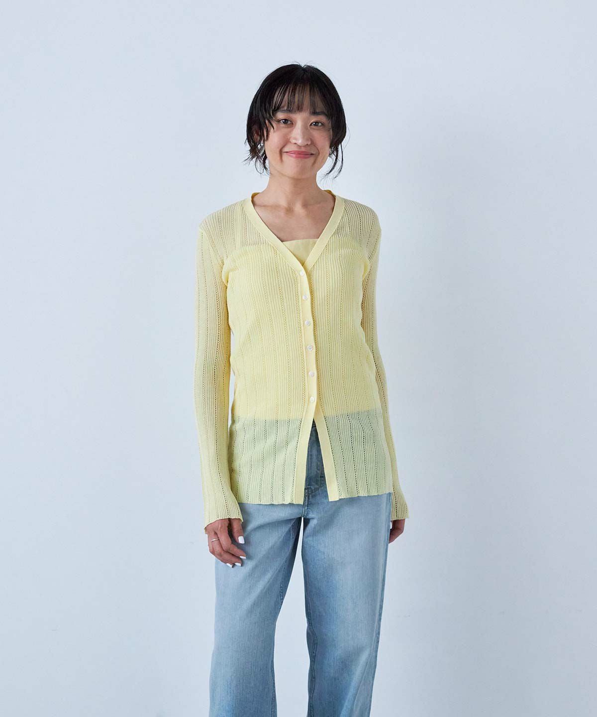 アイレットリブカーディガン | ニット | YANUK ONLINE STORE