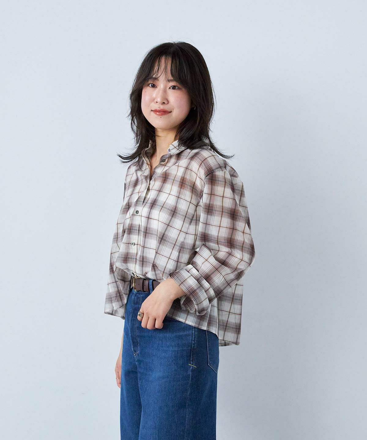 クロップドチェックシャツ | シャツ＆ブラウス | YANUK ONLINE STORE