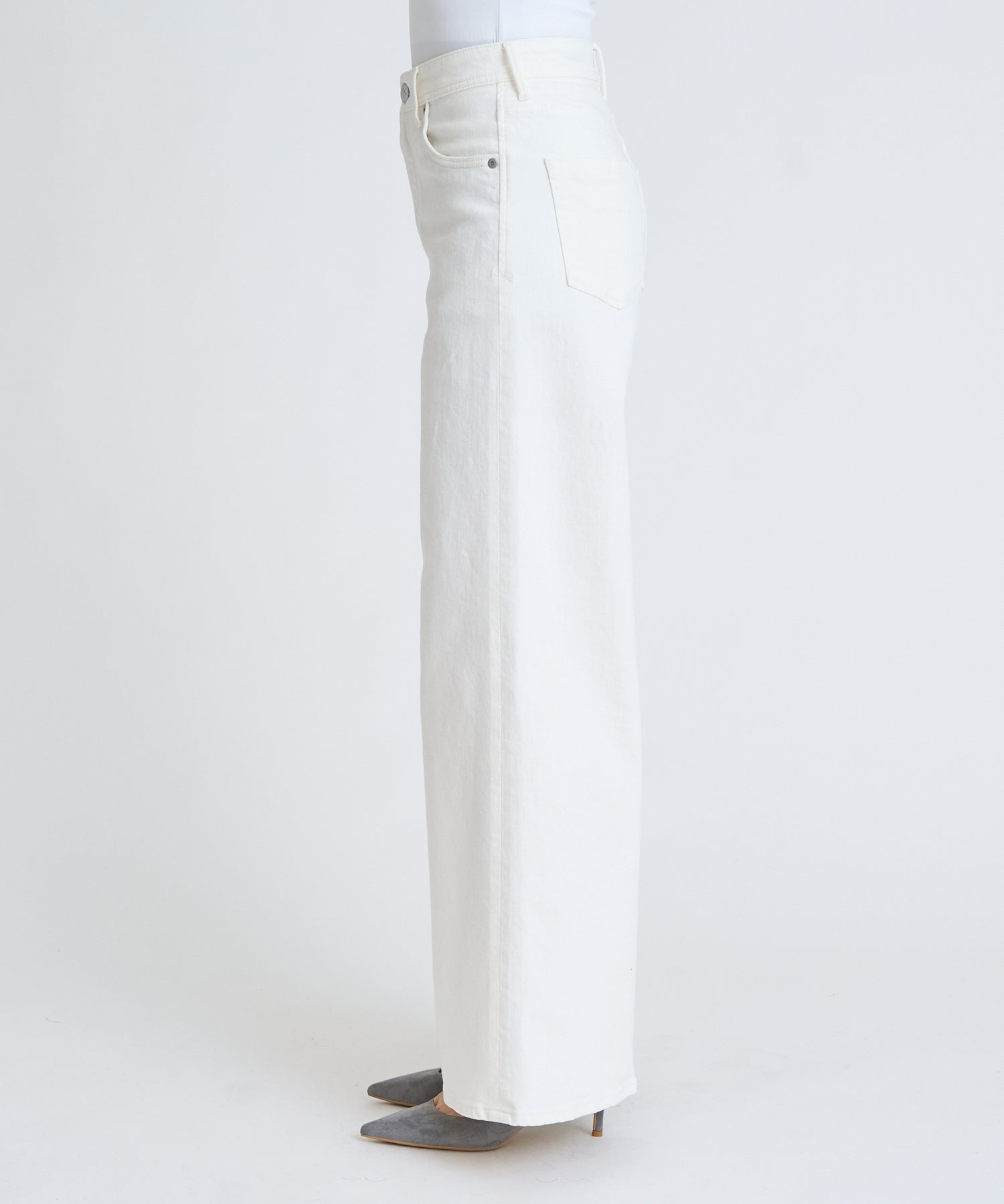 新品 YANUK ホワイトワイド パンツ フレア　ACW wide 23 7月下旬販売予定】Spill Proof ワイドフレア